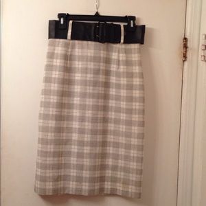 Vintage Robyn black & white plaid skirt